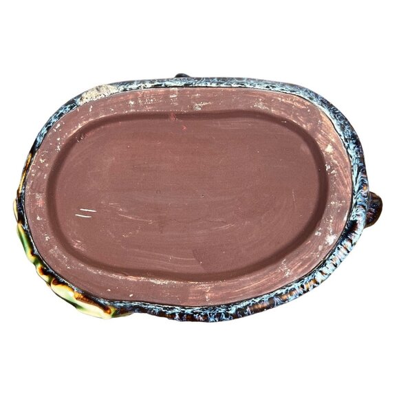 Japanese Glazed Porcelain Stork Ashtray 1960’s Mid Century Modern Lily Pads MCM - Picture 7 of 13